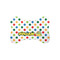 Dots & Dinosaur Bone Shaped Dog Food Mat (Small) (Personalized)