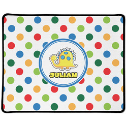 Dots & Dinosaur Large Gaming Mouse Pad - 12.5" x 10" (Personalized)