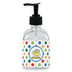 Dots & Dinosaur Glass Soap & Lotion Bottle - Single Bottle (Personalized)