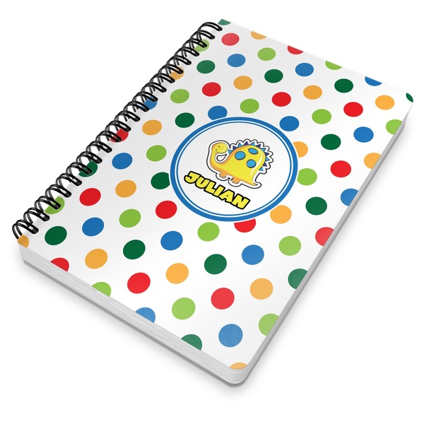 Dots & Dinosaur Spiral Journal 7 x 10 - Main