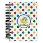Dots & Dinosaur Spiral Notebook - 5x7 w/ Name or Text