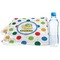Dots & Dinosaur Sports Towel Folded with Water Bottle
