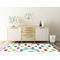 Dots & Dinosaur Square Wall Decal Wooden Desk