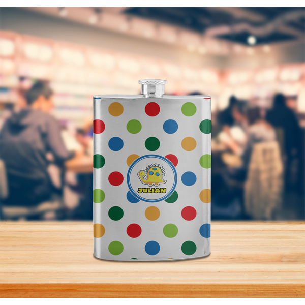 Dots & Dinosaur Stainless Steel Flask - LIFESTYLE 2