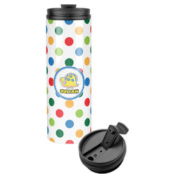 Dots & Dinosaur Stainless Steel Skinny Tumbler (Personalized)