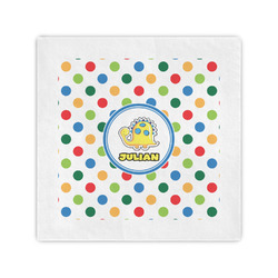 Dots & Dinosaur Cocktail Napkins (Personalized)