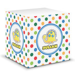 Dots & Dinosaur Sticky Note Cube (Personalized)