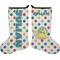 Dots & Dinosaur Holiday Stocking - Double-Sided - Neoprene (Personalized)