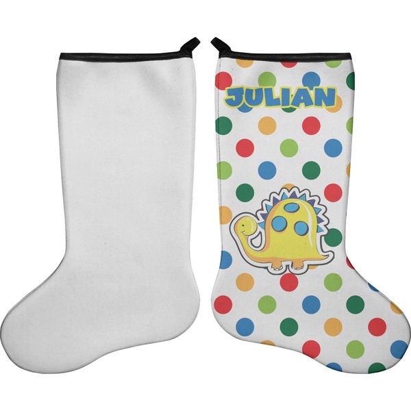 Dots & Dinosaur Stocking - Single-Sided - Approval