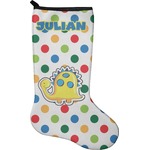 Dots & Dinosaur Holiday Stocking - Neoprene (Personalized)