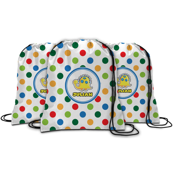 Dots & Dinosaur String Backpack - MAIN