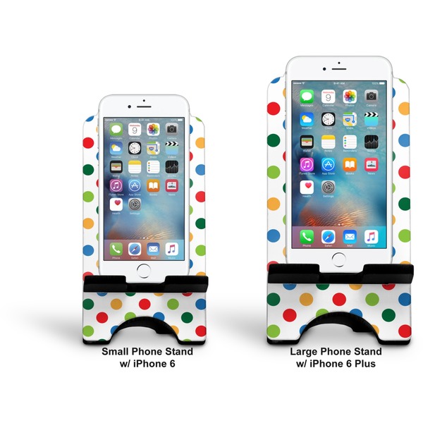 Dots & Dinosaur Stylized Phone Stand - Comparison