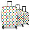Dots & Dinosaur 3 Piece Luggage Set - 20" Carry On, 24" Medium Checked, 28" Large Checked (Personalized)