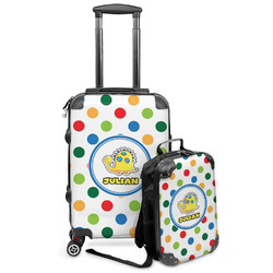 Dots & Dinosaur Kids 2-Piece Luggage Set - Suitcase & Backpack (Personalized)