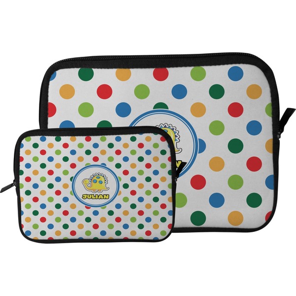 Dots & Dinosaur Tablet Sleeve (Size Comparison)