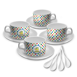 Dots & Dinosaur Tea Cup - Set of 4 (Personalized)