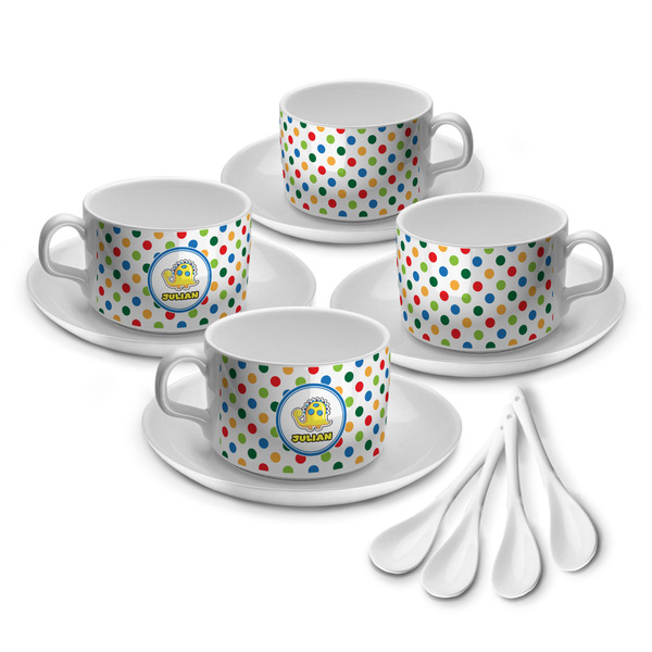 Dots & Dinosaur Tea Cup - Set of 4