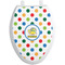 Dots & Dinosaur Toilet Seat Decal - Elongated (Personalized)