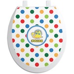 Dots & Dinosaur Toilet Seat Decal (Personalized)