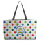 Dots & Dinosaur Beach Totes Bag - w/ Black Handles (Personalized)