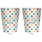 Dots & Dinosaur Trash Can White - Front and Back - Apvl