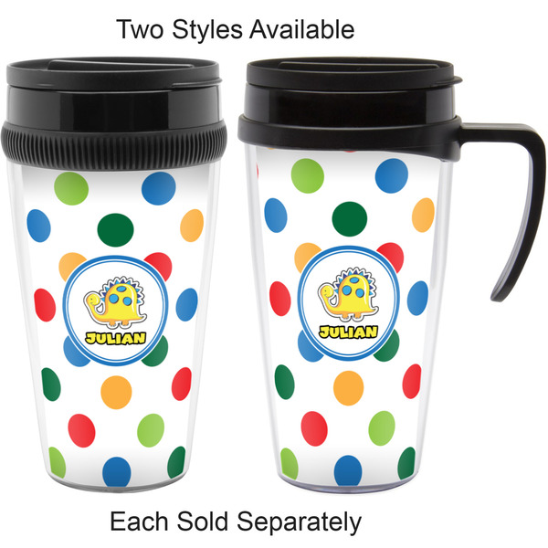 Dots & Dinosaur Travel Mugs - with & without Handle