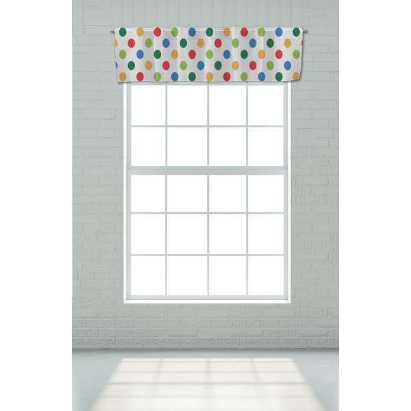 Dots & Dinosaur Valance - On window