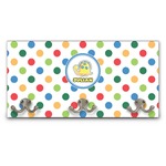 Dots & Dinosaur Wall Mounted Coat Rack (Personalized)