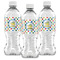 Dots & Dinosaur Water Bottle Labels - Front View