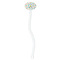 Dots & Dinosaur White Plastic 7" Stir Stick - Oval - Single Stick