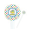 Dots & Dinosaur Round Plastic Stir Sticks (Personalized)