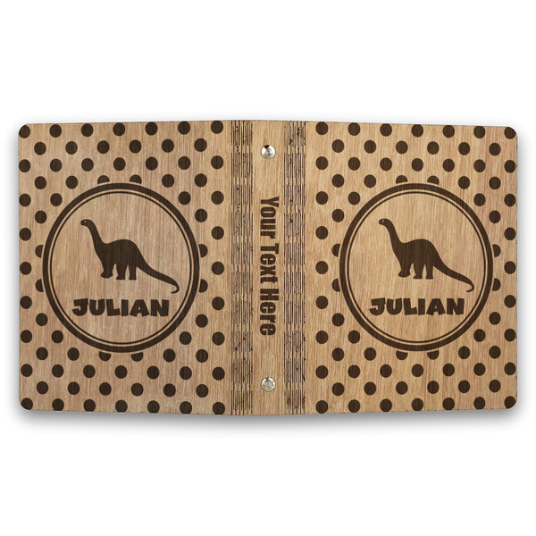 Dots & Dinosaur Wood 3-Ring Binders - 1" Half-Letter - Approval