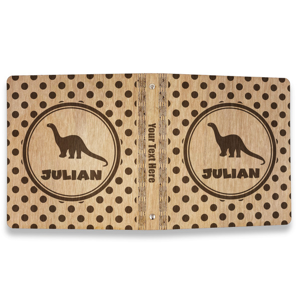 Dots & Dinosaur Wood 3-Ring Binders - 1" Letter - Approval