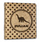 Dots & Dinosaur Wood 3-Ring Binders - 1" Letter - Front