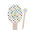 Dots & Dinosaur Oval Wooden Food Picks (Personalized)