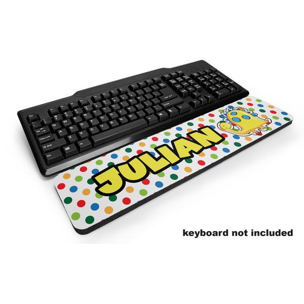 Custom Dots & Dinosaur Keyboard Wrist Rest (Personalized)