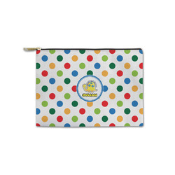 Dots & Dinosaur Zipper Pouch - Small - 8.5"x6" (Personalized)