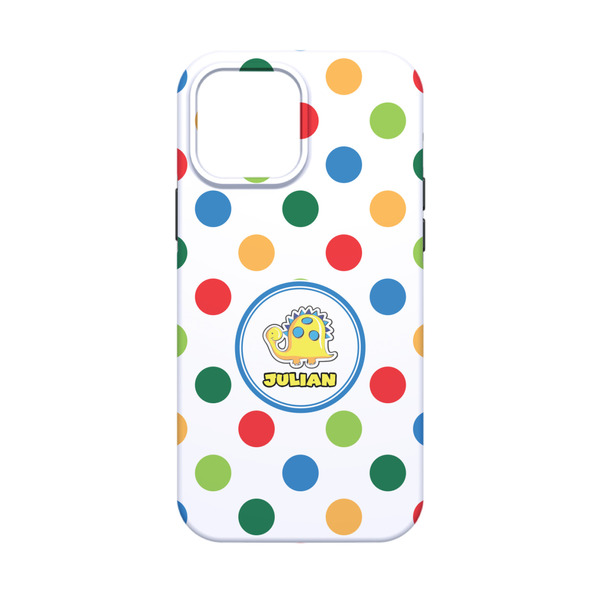 Dots & Dinosaur iPhone 13 Mini Tough Case - Back