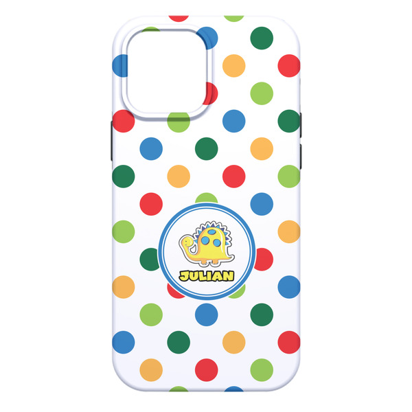 Dots & Dinosaur iPhone 13 Pro Max Tough Case - Back