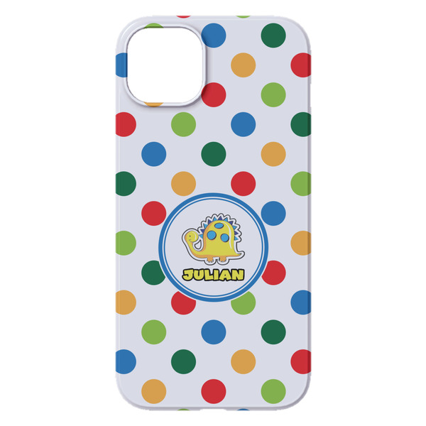 Dots & Dinosaur iPhone 14 Plus Case - Back