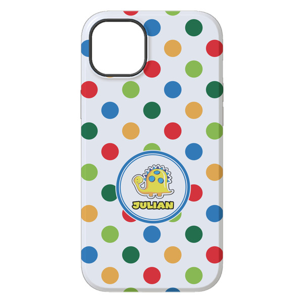 Dots & Dinosaur iPhone 14 Pro Max Tough Case - Back