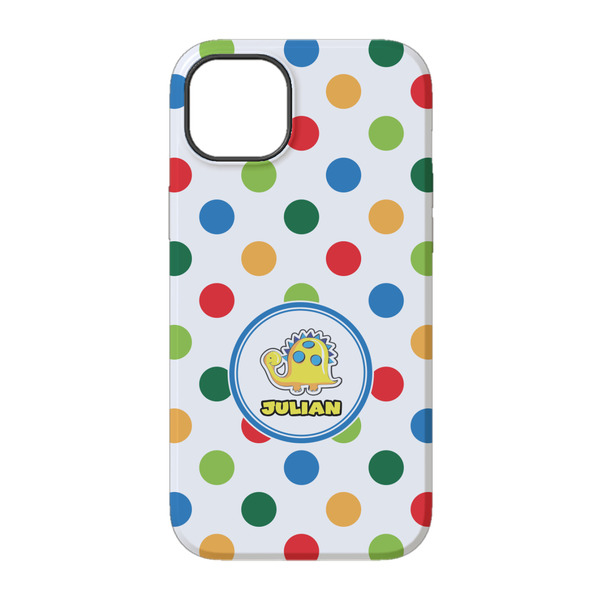 Dots & Dinosaur iPhone 14 Pro Tough Case - Back