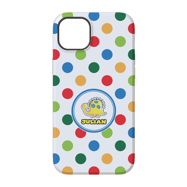 Dots & Dinosaur iPhone 14 Tough Case - Back