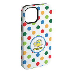 Dots & Dinosaur iPhone Case - Rubber Lined (Personalized)