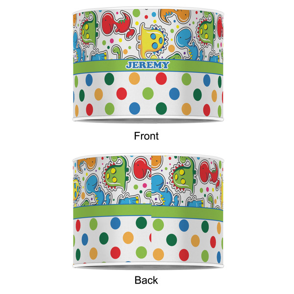 Dinosaur Print & Dots 12" Drum Lampshade - APPROVAL (Poly Film)