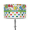 Dinosaur Print & Dots 12" Drum Lampshade - ON STAND (Poly Film)