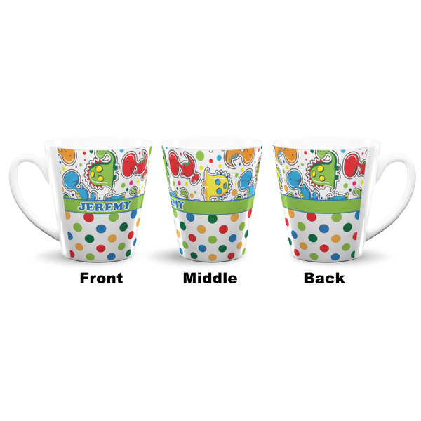 Dinosaur Print & Dots 12 Oz Latte Mug - Approval