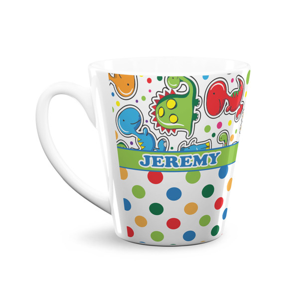 Dinosaur Print & Dots 12 Oz Latte Mug - Front