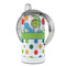 Dinosaur Print & Dots 12 oz Stainless Steel Sippy Cups - FULL (back angle)