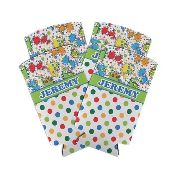Dinosaur Print & Dots 12oz Tall Can Sleeve - Set of 4 - MAIN